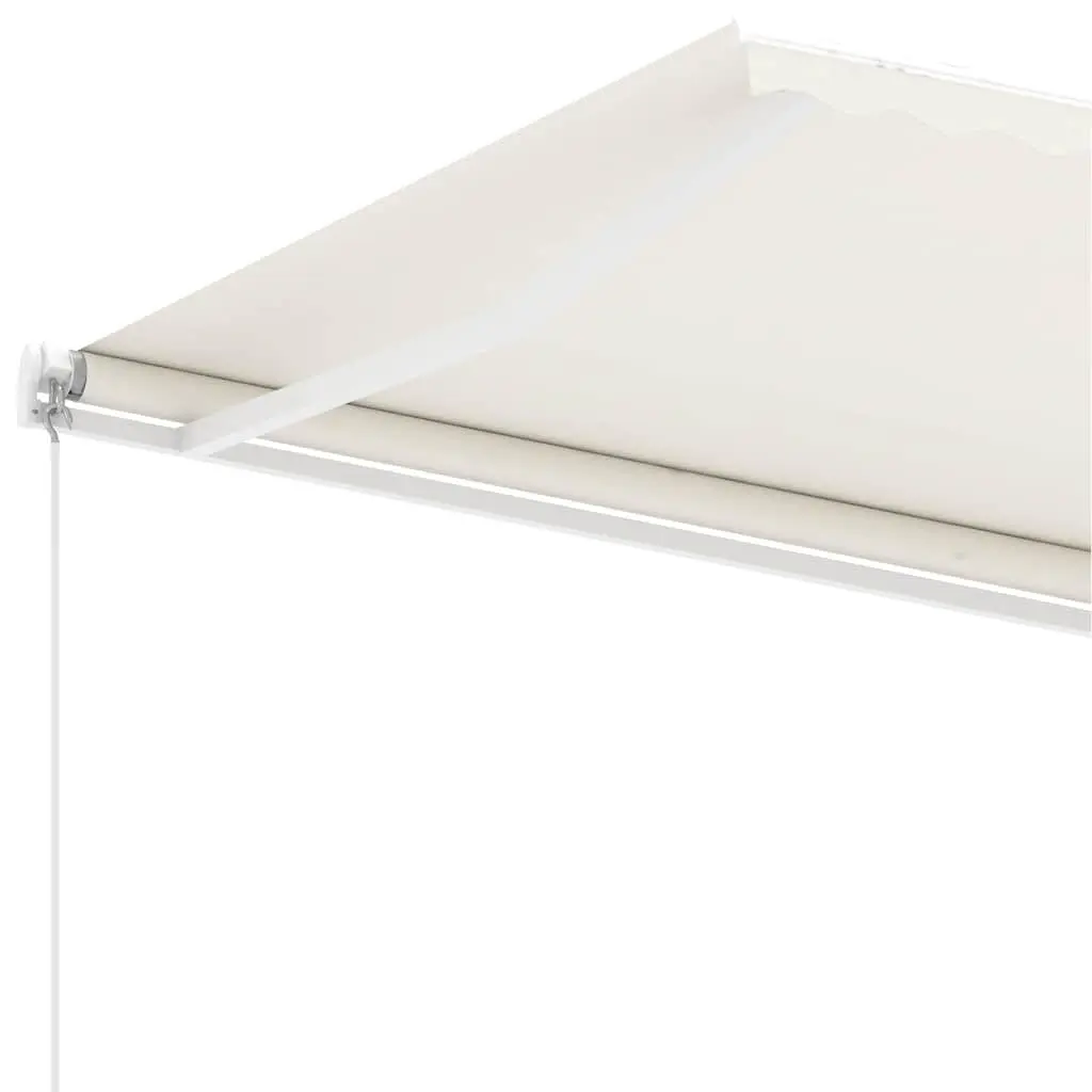 Freestanding Manual Retractable Awning Aluminium 400x300 cm Cream