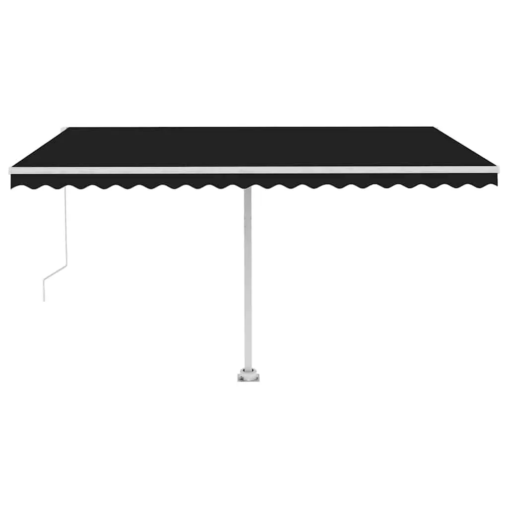 Retractable Awning Aluminium 450x300cm Anthracite Outdoor Shade