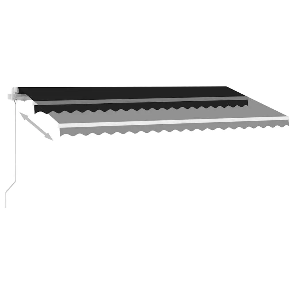 Retractable Awning Aluminium 450x300cm Anthracite Outdoor Shade
