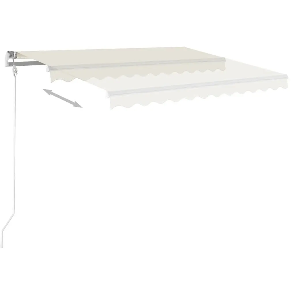 Manual Retractable Awning 3x2.5m Cream Shade