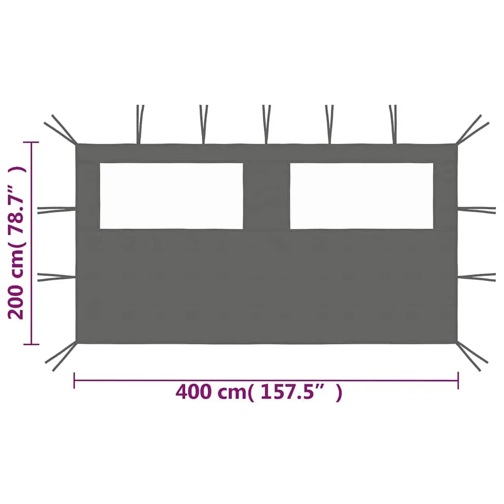Gazebo Sidewall with Clear PVC Windows