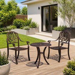 Durable 3 Piece Bistro Set for Outdoor Spaces