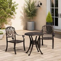Sturdy 3 Piece Outdoor Bistro Set with Elegant Design