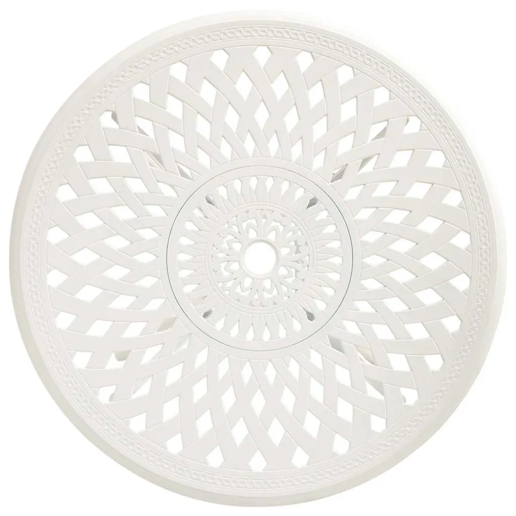 5-Piece White Bistro Set for Garden or Patio