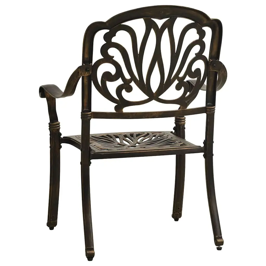 5 Piece Cast Aluminium Bistro Set for Outdoor Dining