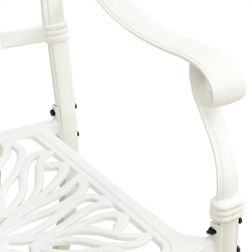 5-Piece White Cast Aluminium Outdoor Bistro Set