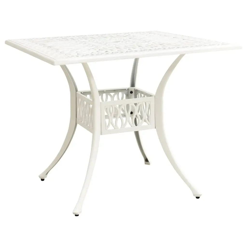 5-Piece White Cast Aluminium Outdoor Bistro Set