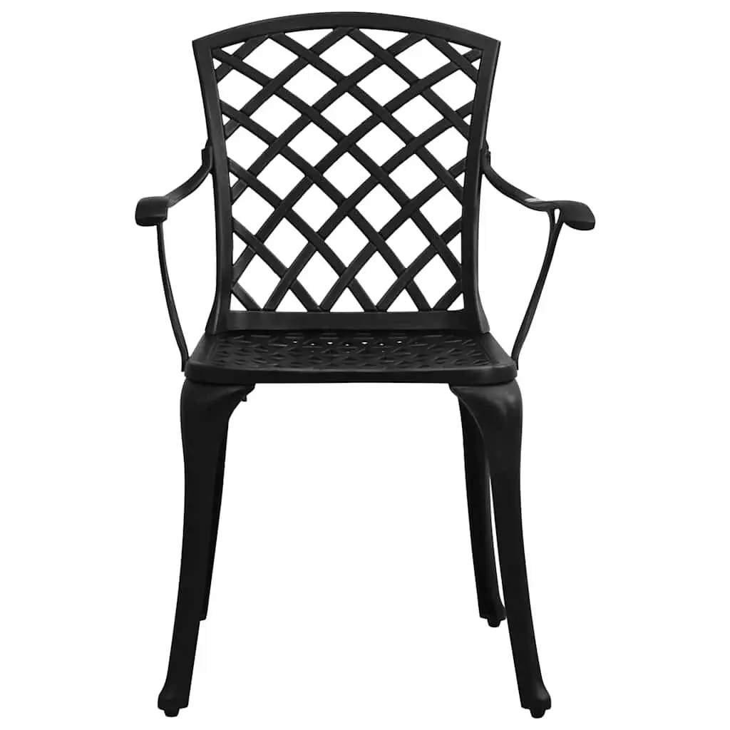 5 Piece Black Bistro Set for Outdoor Spaces