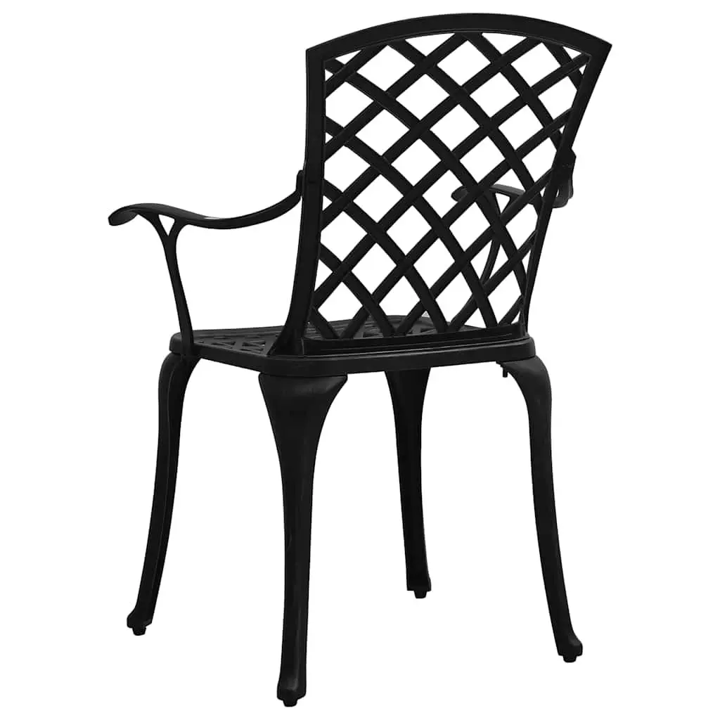 5 Piece Black Bistro Set for Outdoor Spaces