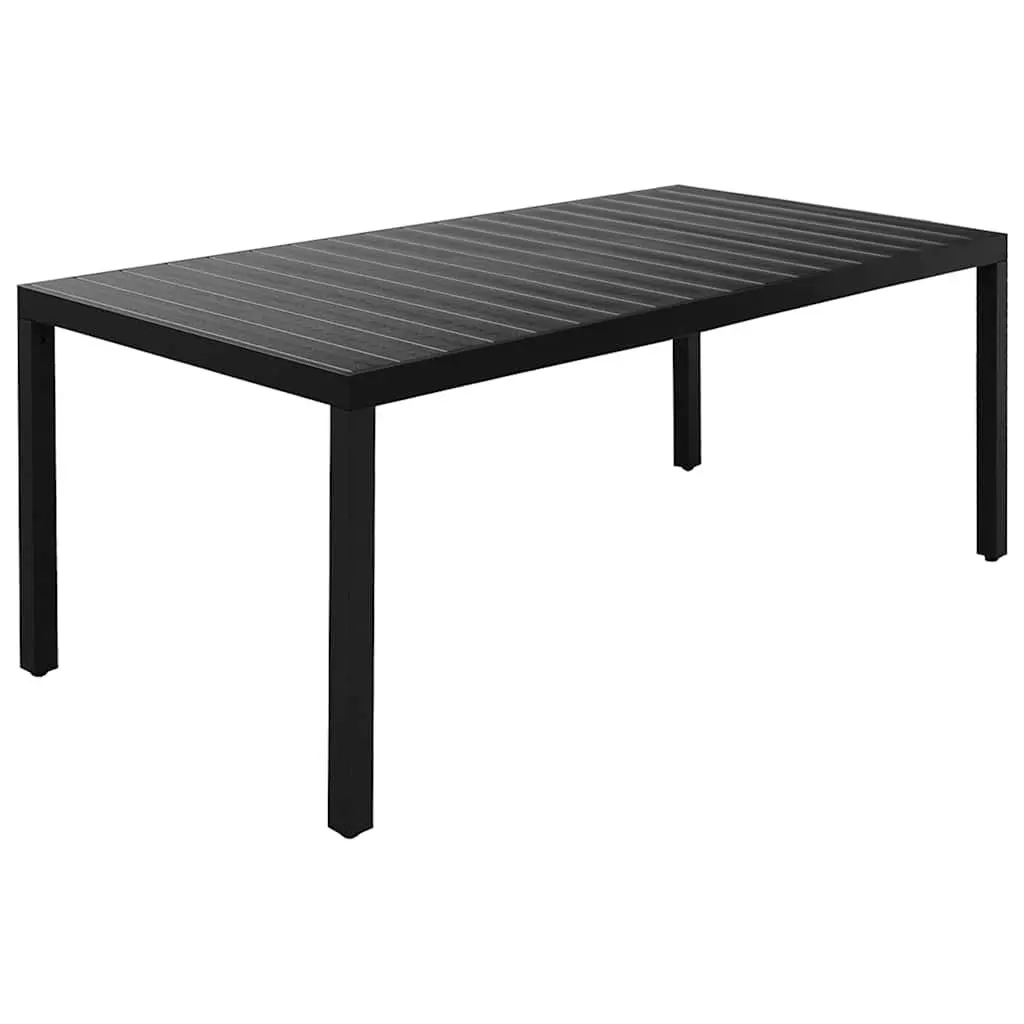 9 Piece Black Aluminium Outdoor Dining Set