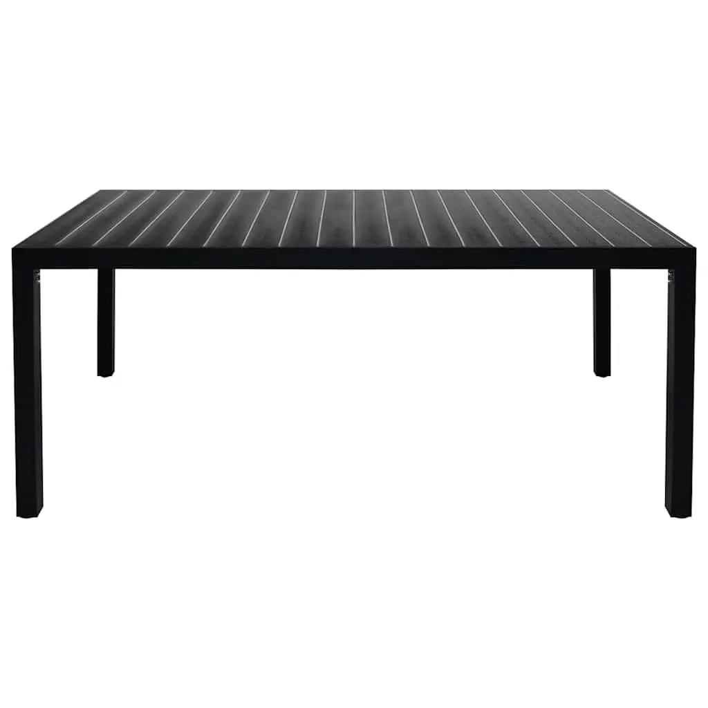 9 Piece Black Aluminium Outdoor Dining Set