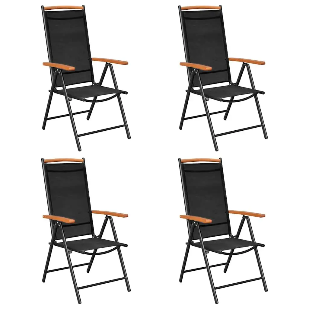 5 Piece Outdoor Dining Set with Folding Chairs