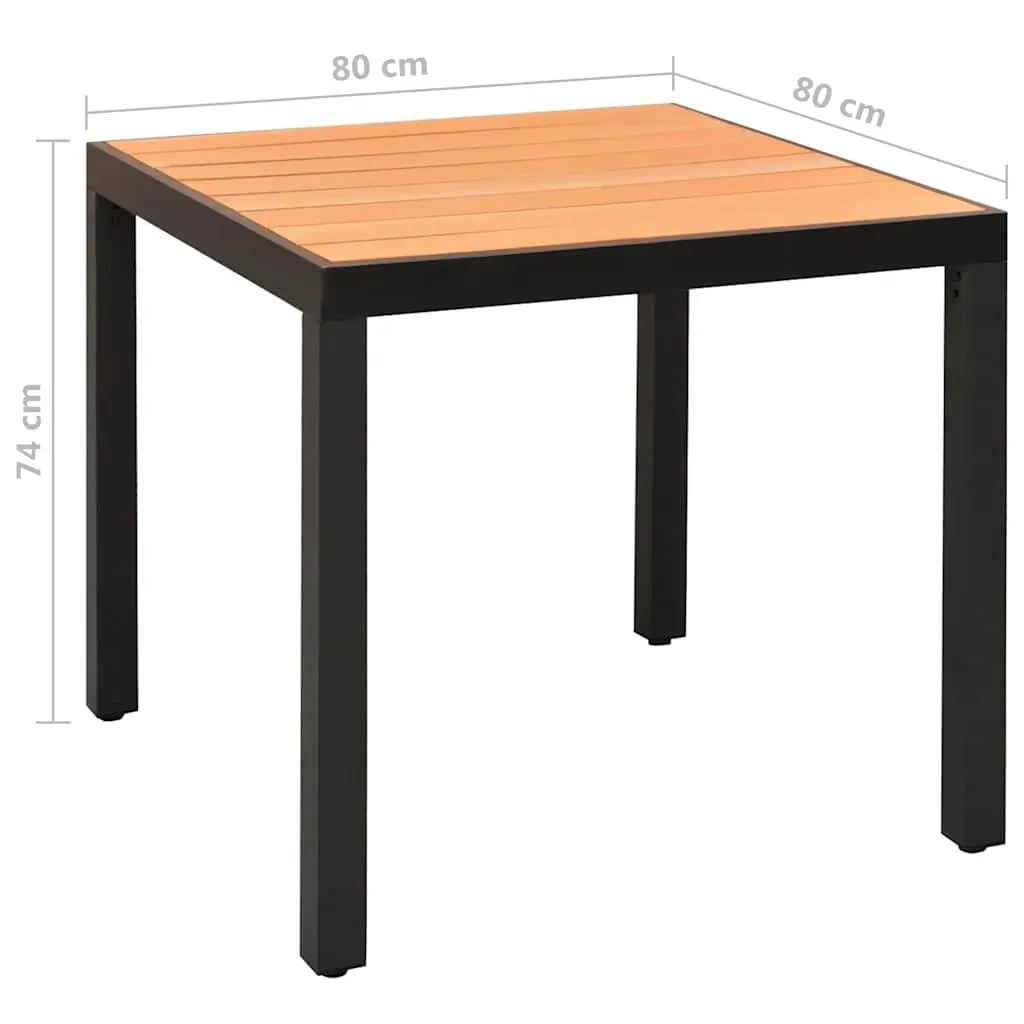 5 Piece Outdoor Dining Set with Folding Chairs