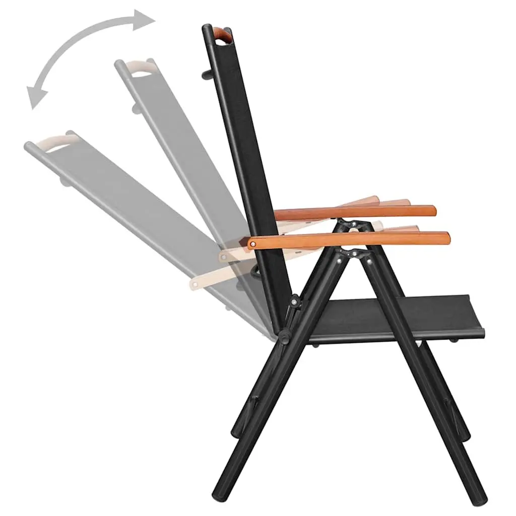 5 Piece Outdoor Dining Set with Folding Chairs