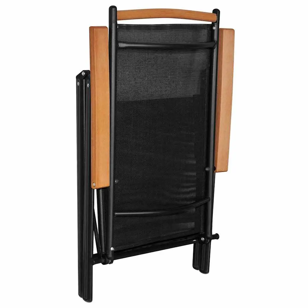 9 Piece Black Aluminium Garden Dining Set