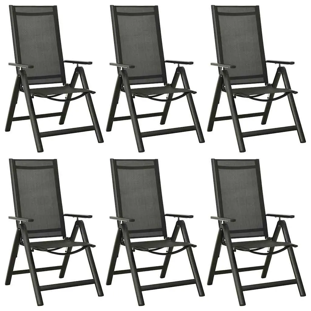 7-Piece Outdoor Dining Set with Anthracite Aluminium Frame