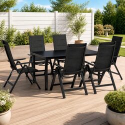 7-Piece Garden Dining Set with Durable Aluminium Frame