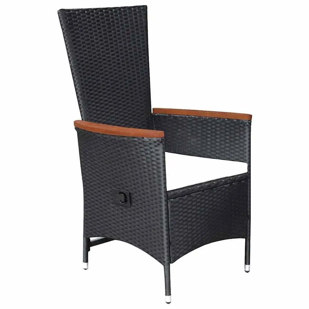 7 Piece Garden Dining Set in Black