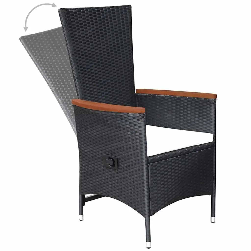 7 Piece Garden Dining Set in Black