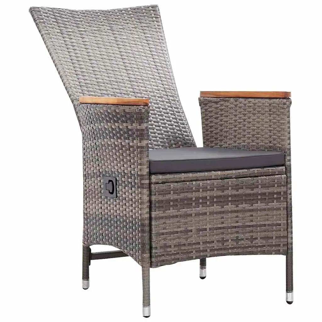 7-Piece Garden Dining Set with Steel Frame and PE Rattan