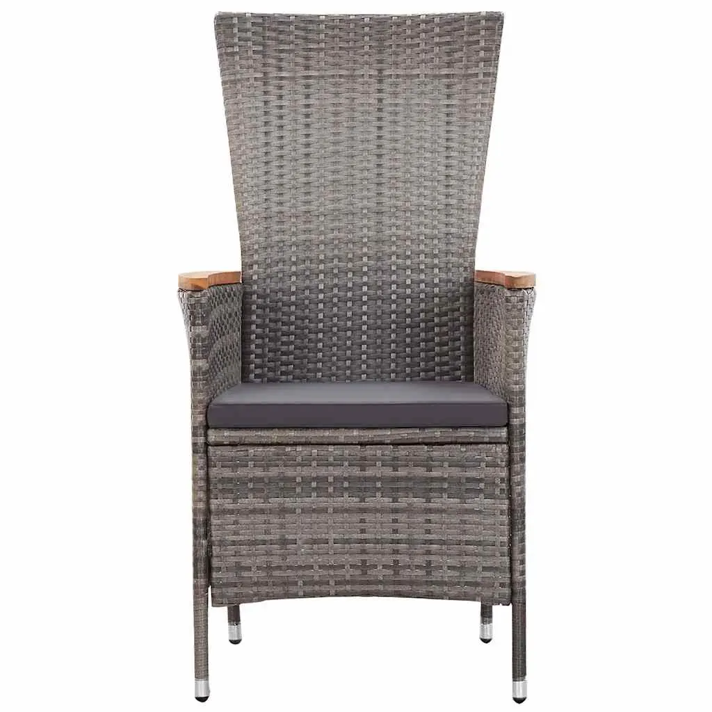 7-Piece Garden Dining Set with Steel Frame and PE Rattan