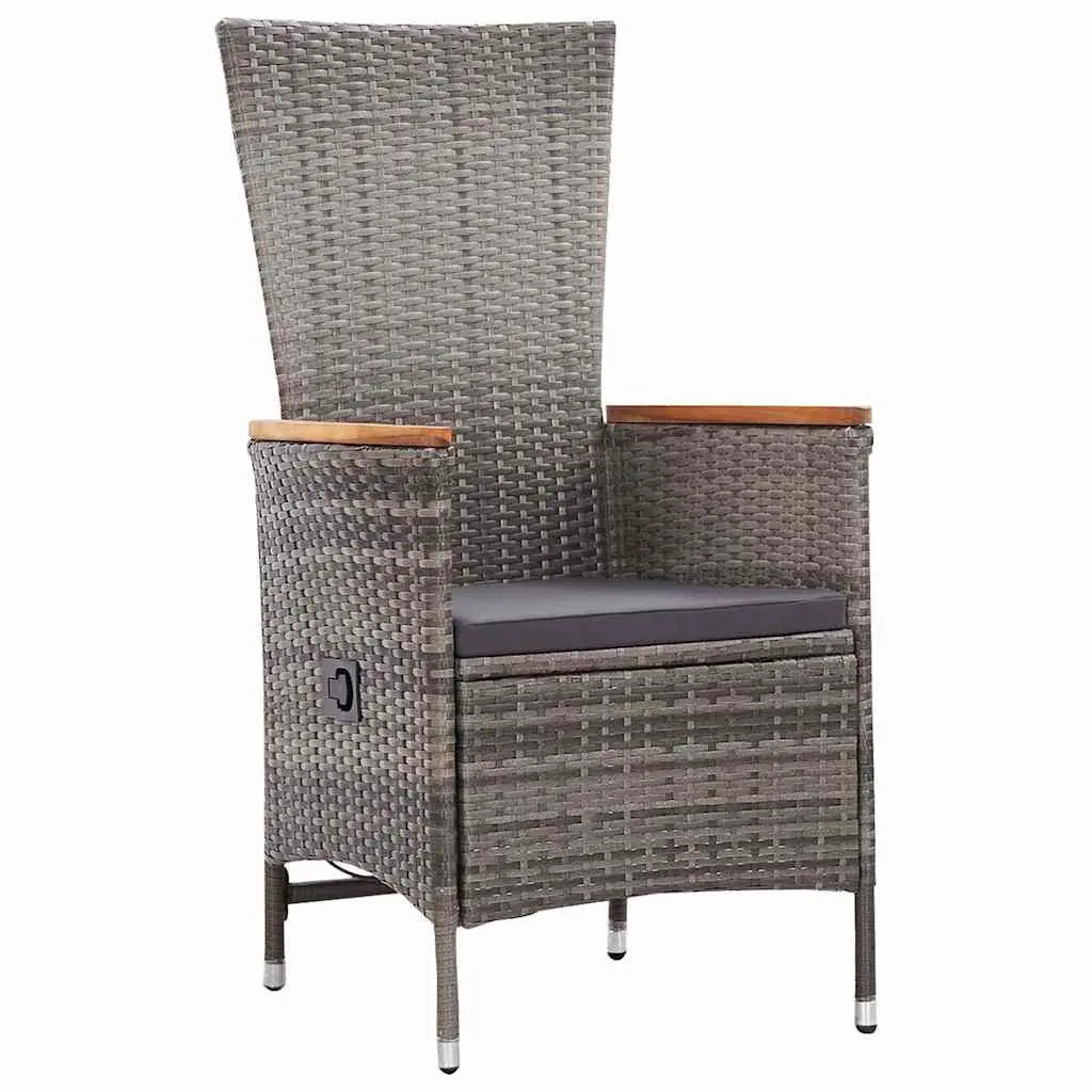 7-Piece Garden Dining Set with Steel Frame and PE Rattan