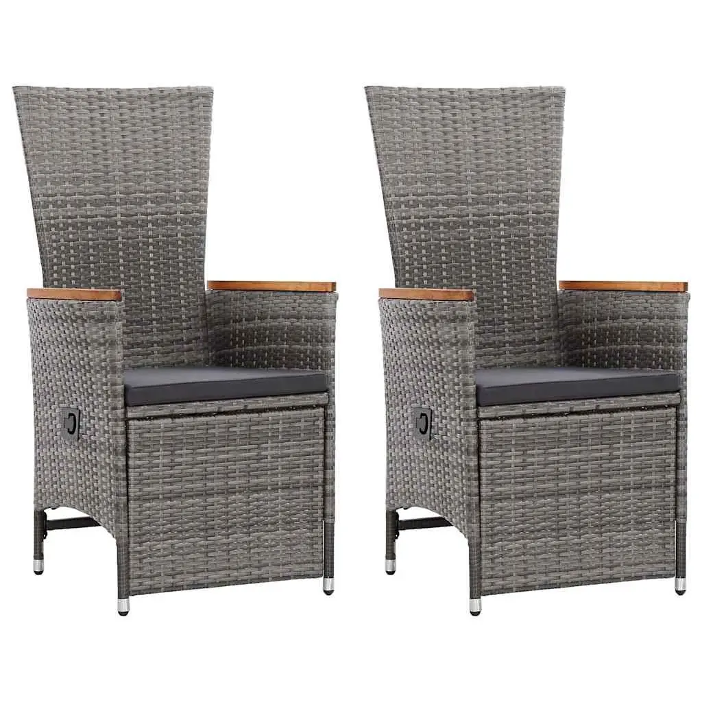 7-Piece Garden Dining Set with Acacia Wood and Rattan