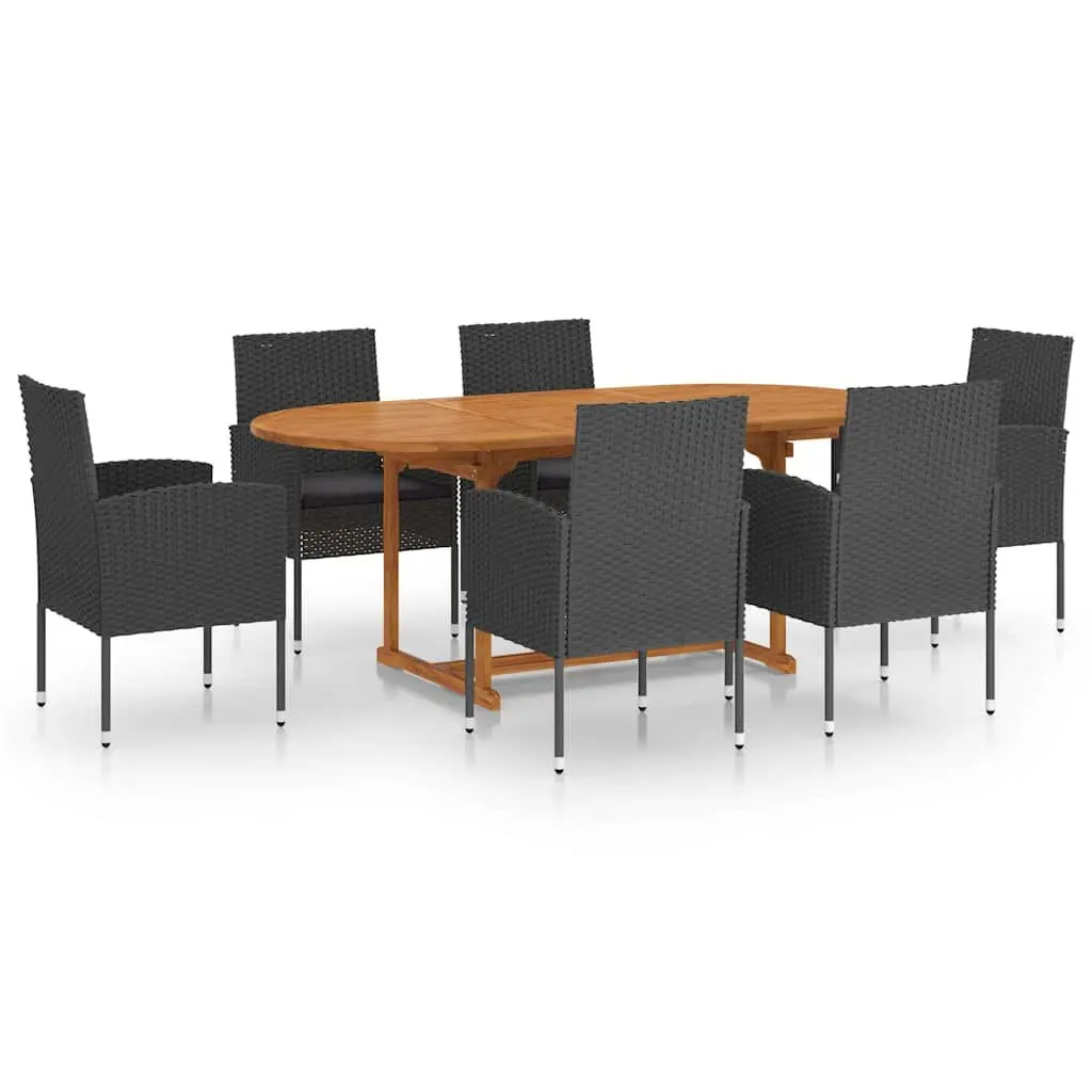 7 Piece Garden Dining Set with Durable Acacia Table