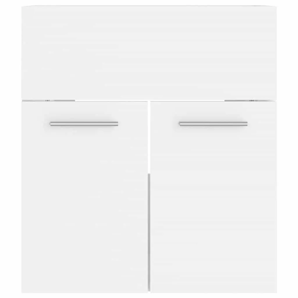 Engineered Wood Bathroom Furniture Set with Mirror