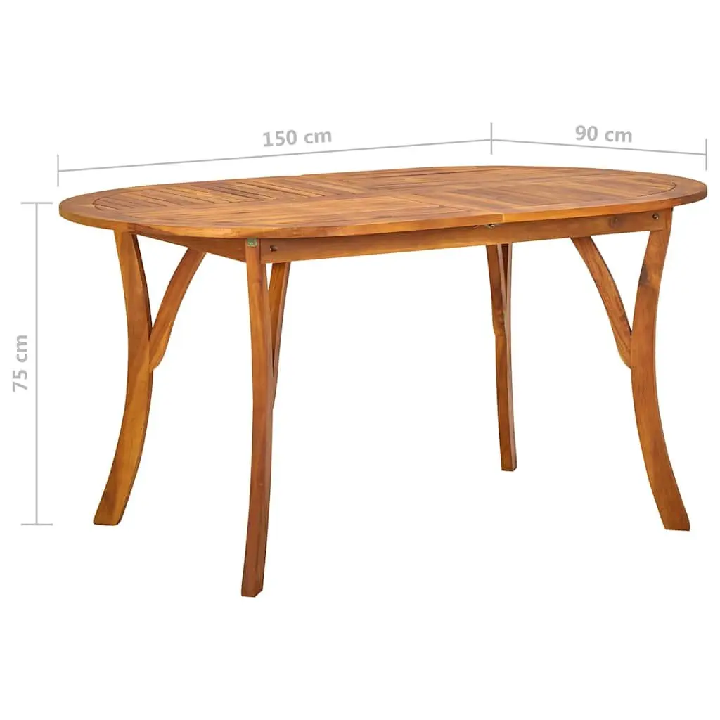 Garden Dining Set Solid Acacia Wood Steel Frame PE Rattan 5 Piece Grey