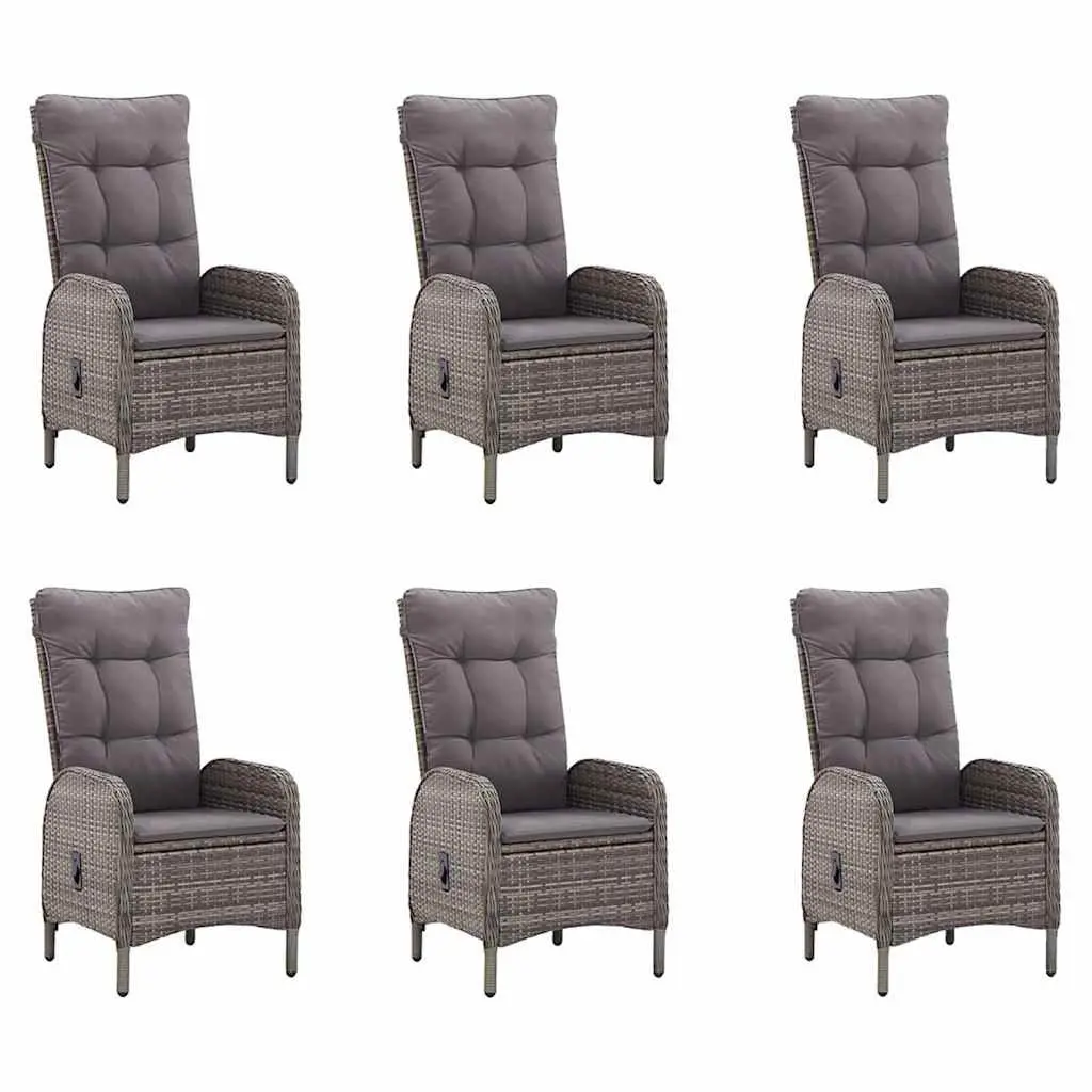 Weather-Resistant 7-Piece Garden Dining Set in Grey