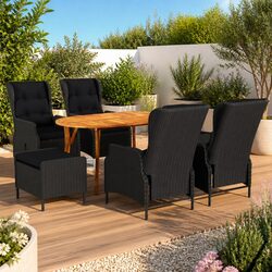 Premium 7-Piece Garden Dining Set with Acacia Table