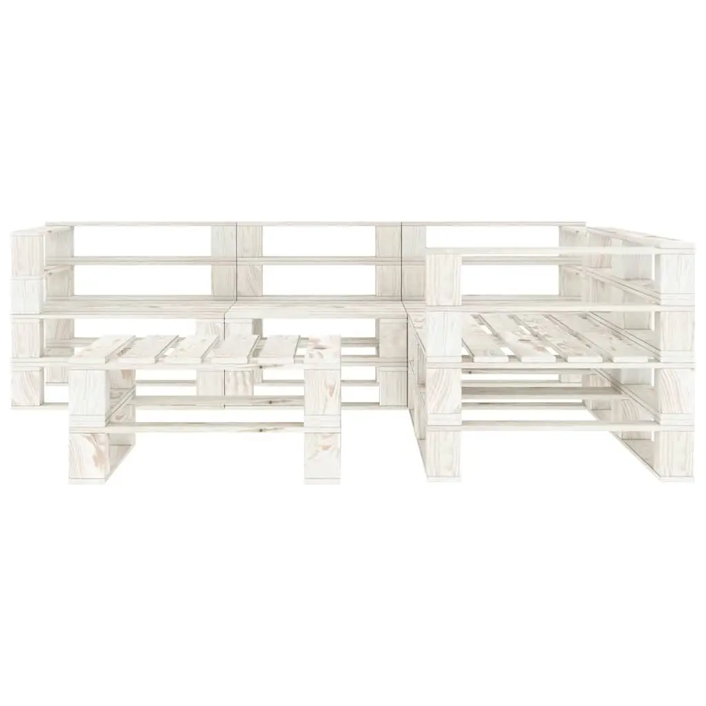 6 Piece Wooden Patio Sofa Set with Coffee Table