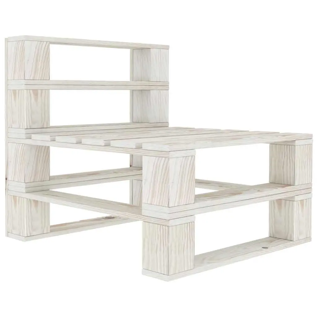 6-Piece White Wooden Garden Pallet Lounge Set