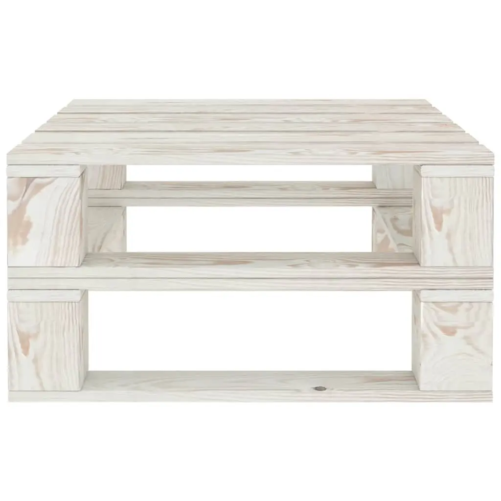 6 Piece Garden Lounge Set Pinewood White Pallet Outdoor Furniture