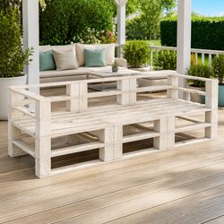 Durable 3-Seater Outdoor Pallet Sofa for Gardens