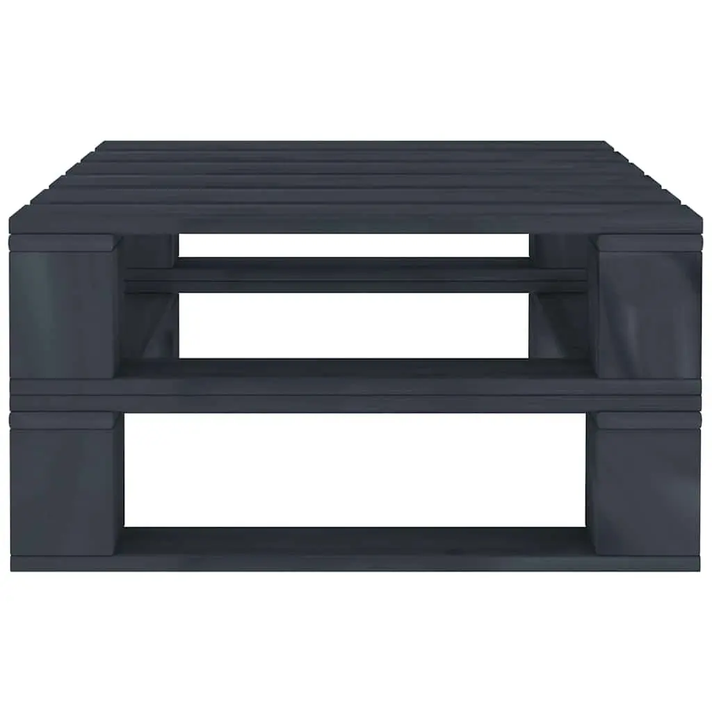 Garden Pallet Lounge Set Pinewood 6 Piece Outdoor Furniture Grey