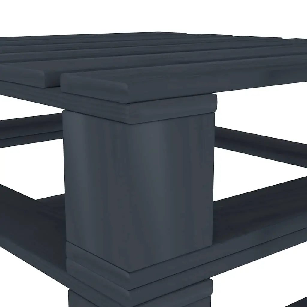 Garden Pallet Lounge Set Pinewood 6 Piece Outdoor Furniture Grey