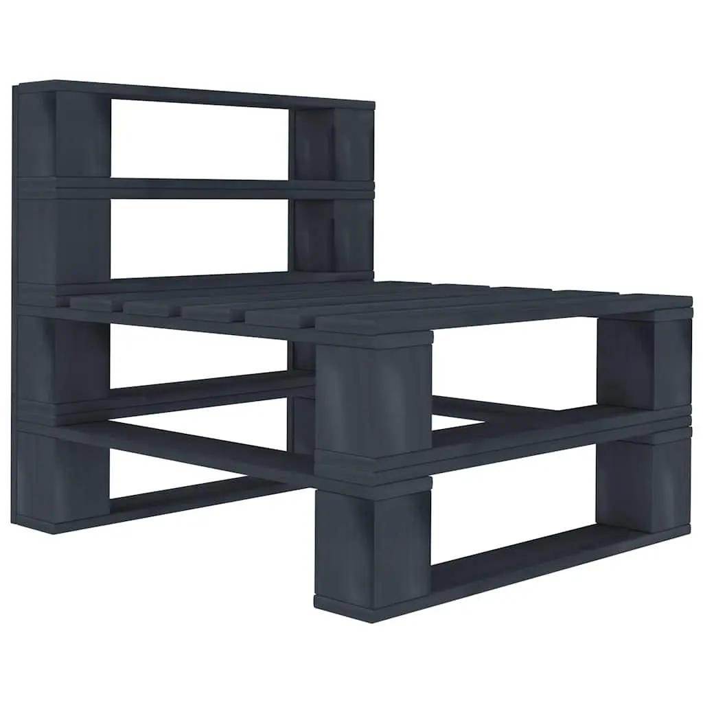 Pallet Lounge Set Pinewood 6 Piece Outdoor Furniture Grey