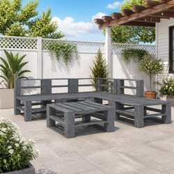 High-Quality Garden Pallet Lounge Set 6 Piece Furniture