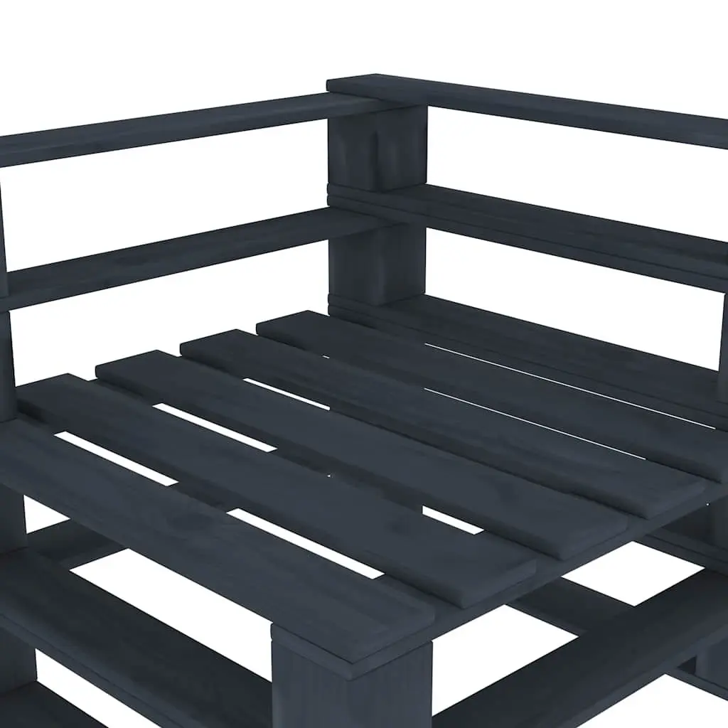 7 Piece Garden Pallet Lounge Set Grey