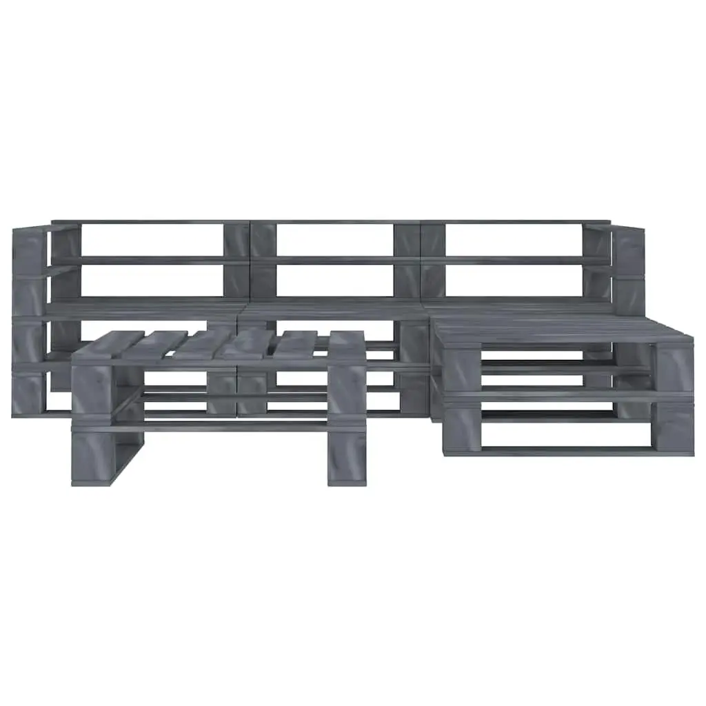 5-Piece Garden Pallet Lounge Set with Coffee Table