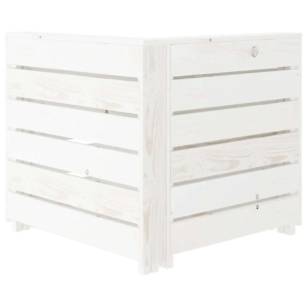 Wooden Pallet Sofa 3-Seater Garden Outdoor Patio Lounge Couch White
