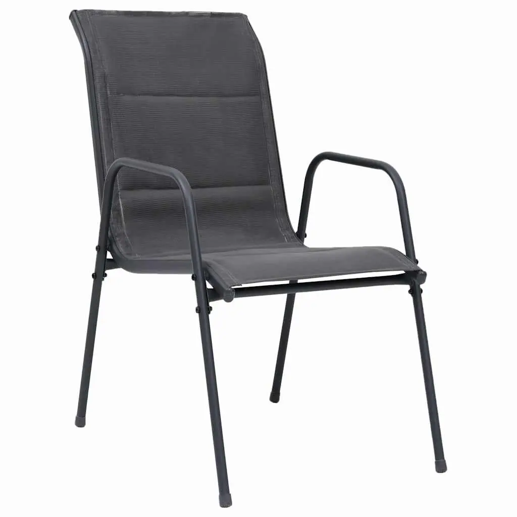 7-Piece Anthracite Outdoor Dining Set with Steel Frame