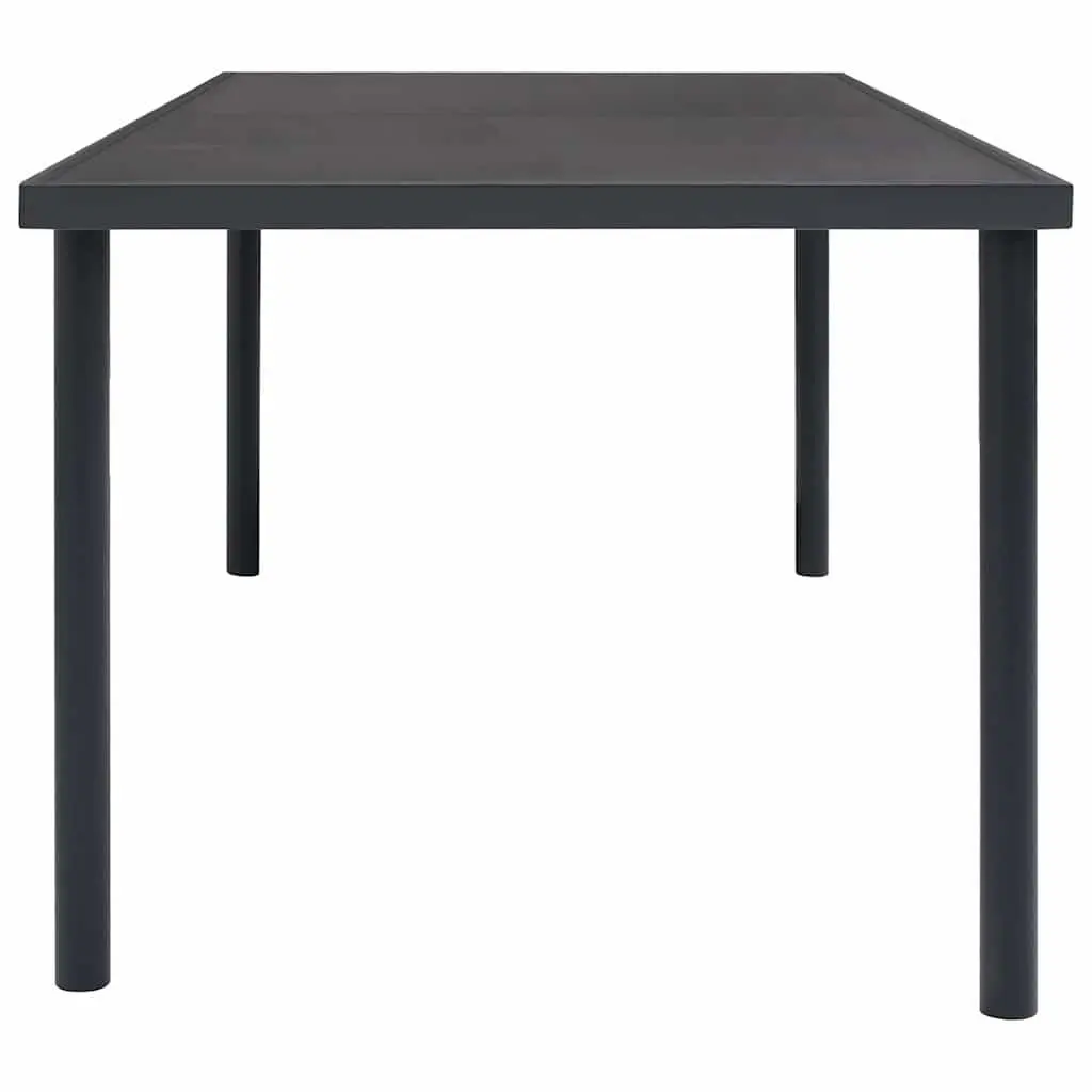 7-Piece Anthracite Outdoor Dining Set with Steel Frame