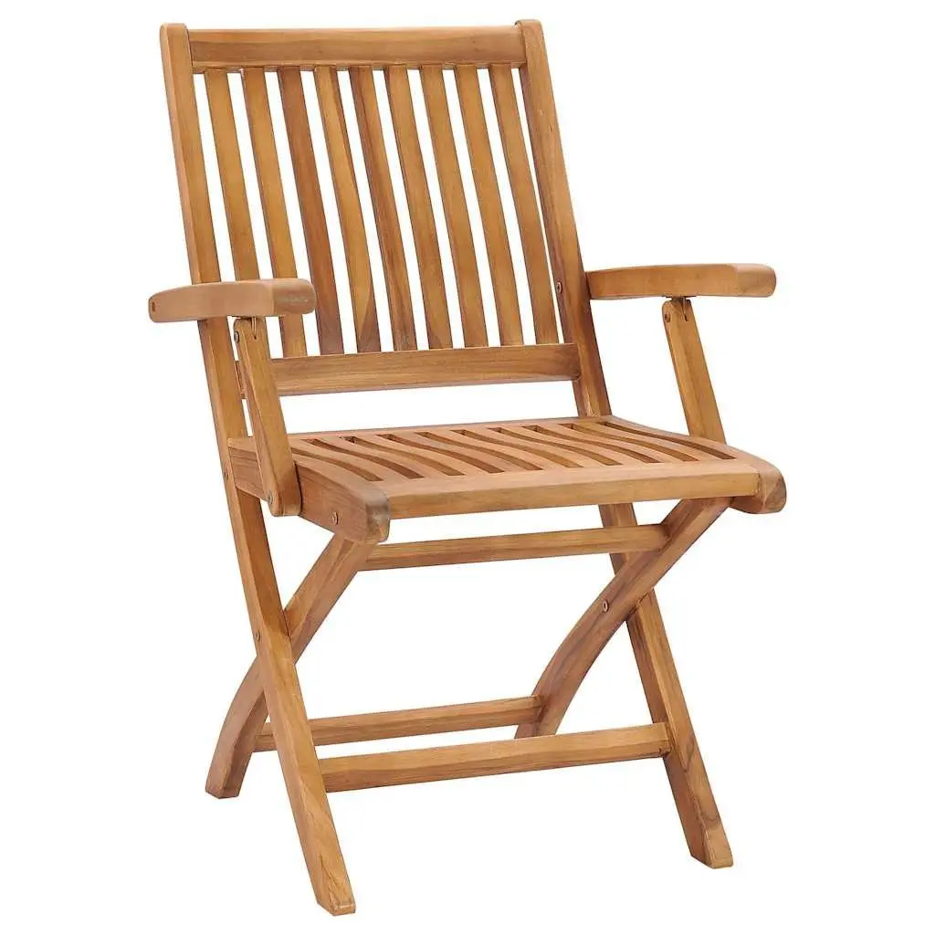 Folding Garden Chairs Teak Wood 8 Piece Outdoor Seating Anthracite