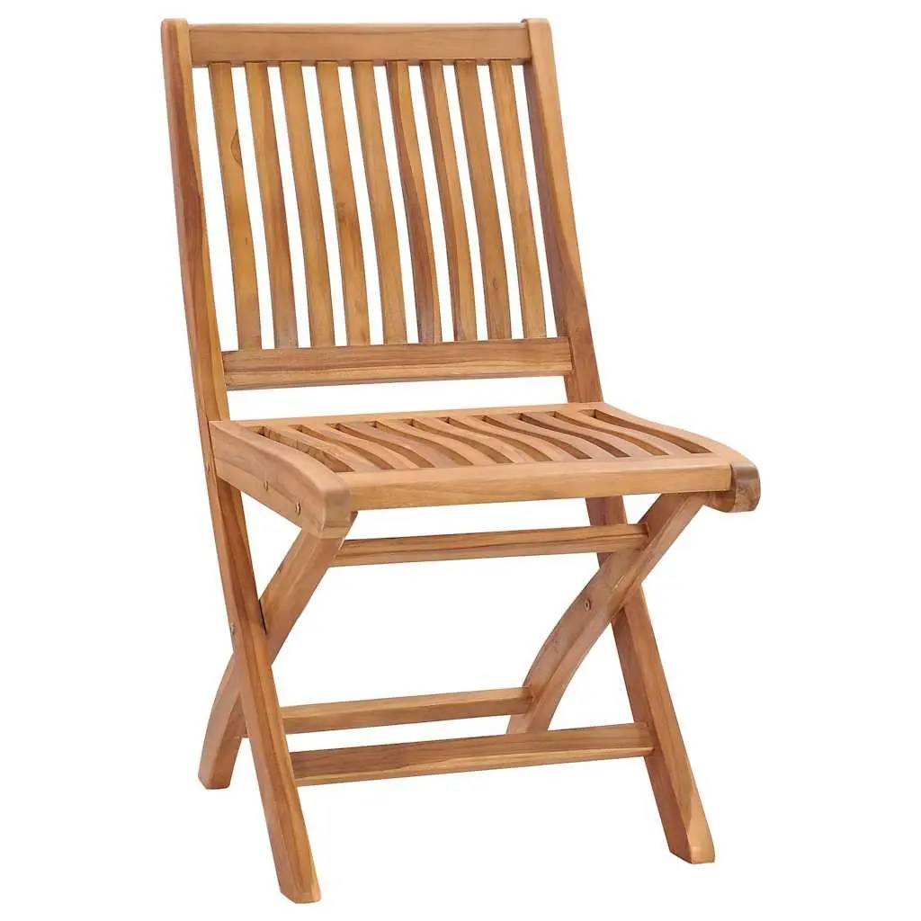 Outdoor Folding Garden Chairs with Cushions Set 6 pcs Teak Wood Anthracite