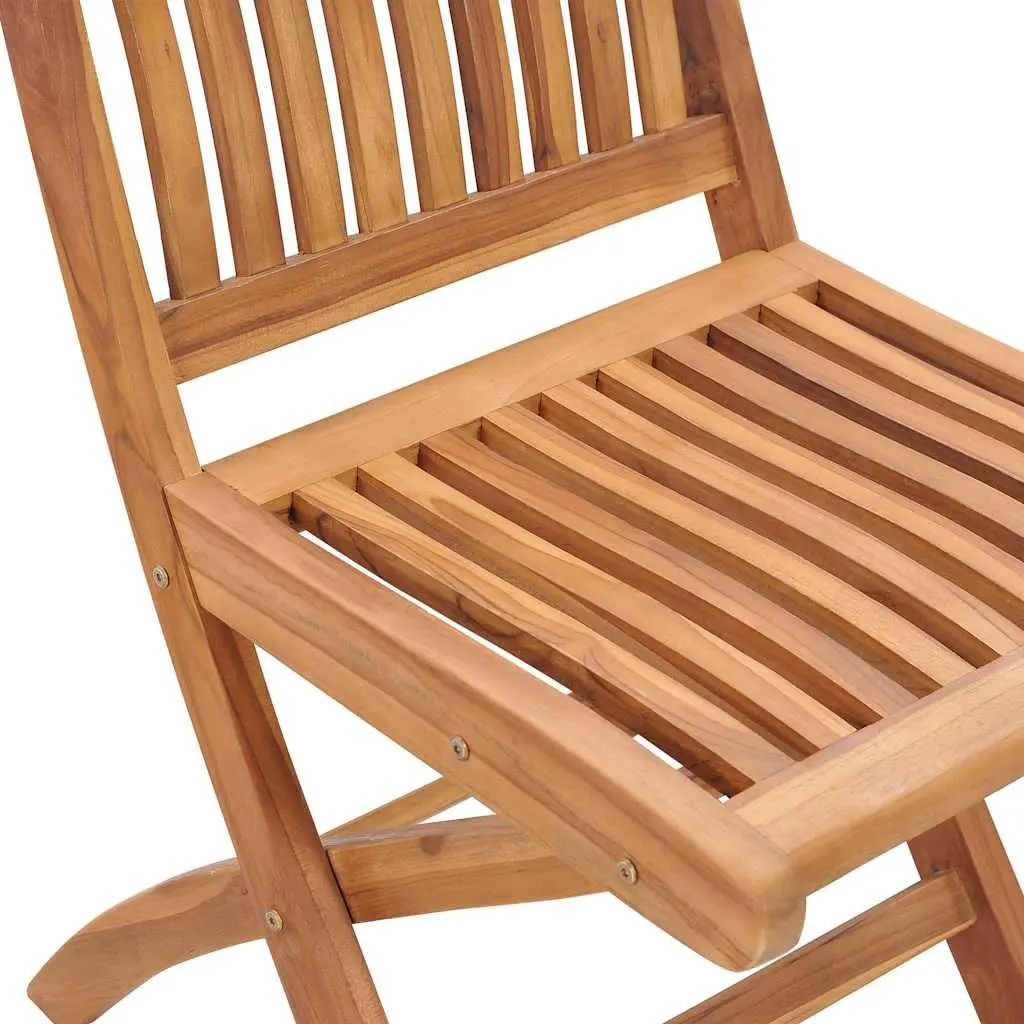 Folding Garden Chairs Teak Wood 8 pcs Outdoor Seating Anthracite