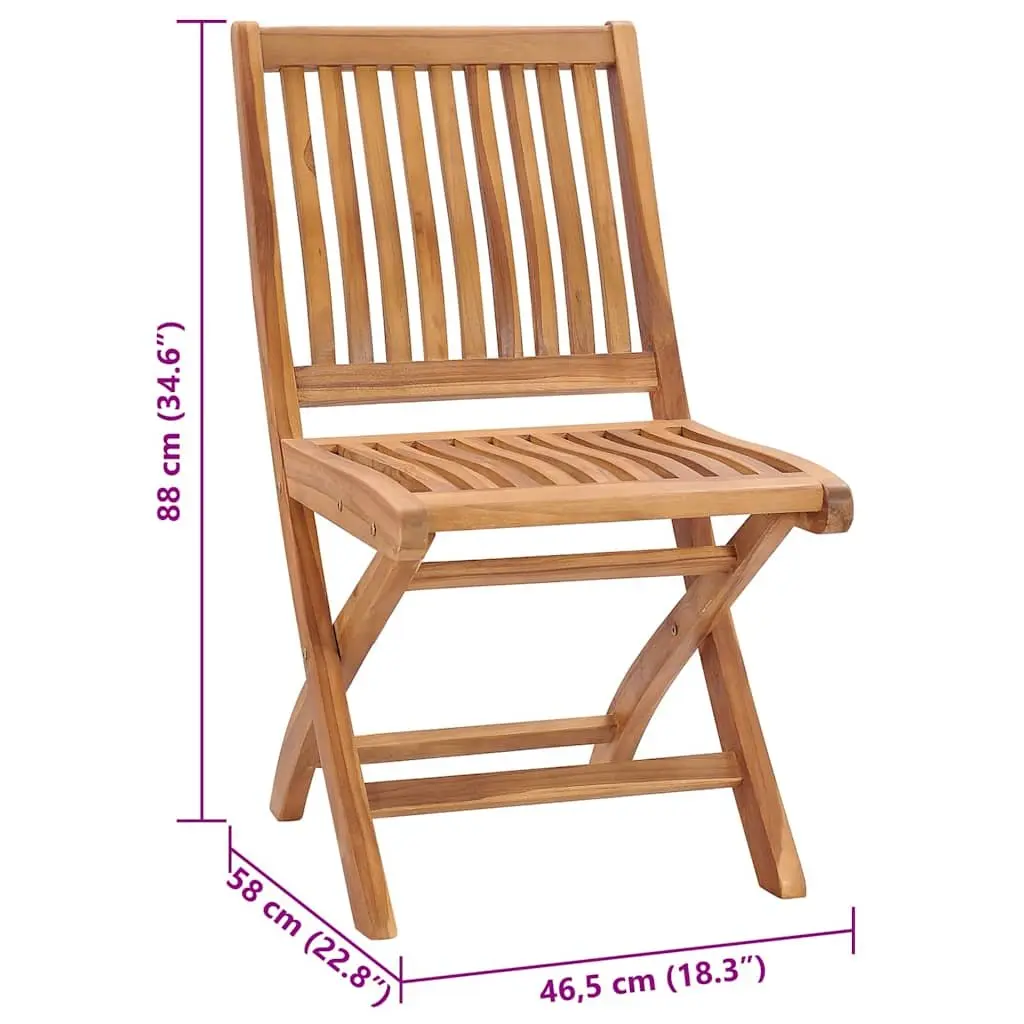Outdoor Folding Garden Chair Set with Cushions