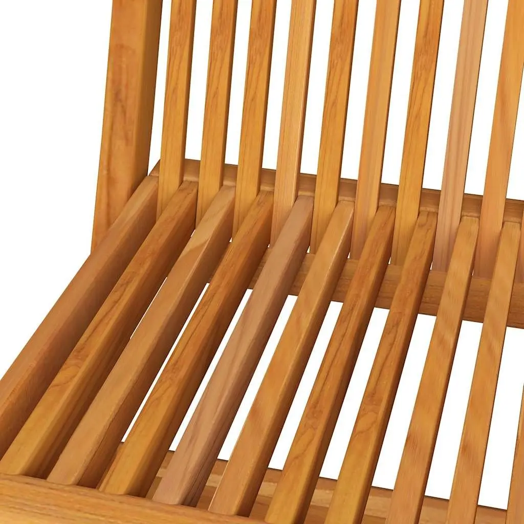 Folding Chairs Set Teak Wood 8 Piece Brown